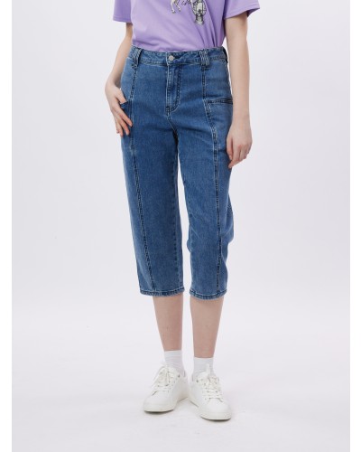 Women's Panelled Capri Jeans